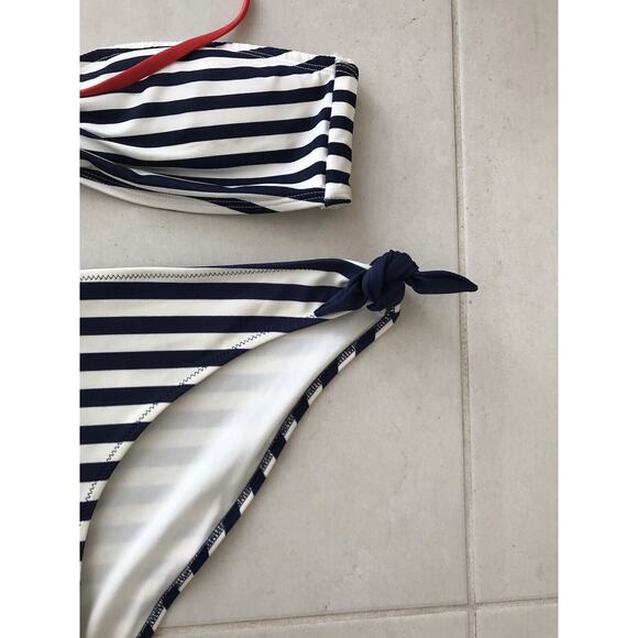 H&M Bikini Set Multicolor Striped Padded Swimsuit 10/12 - Picture 4 of 8